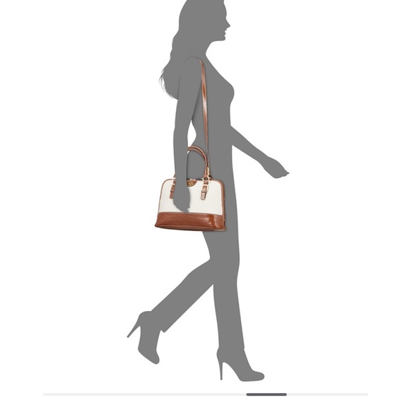 Linen Croc-Embossed Dome Satchel - Picture 6 of 12